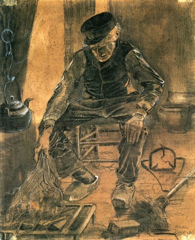 Old Man at the Fireside by Vincent van Gogh